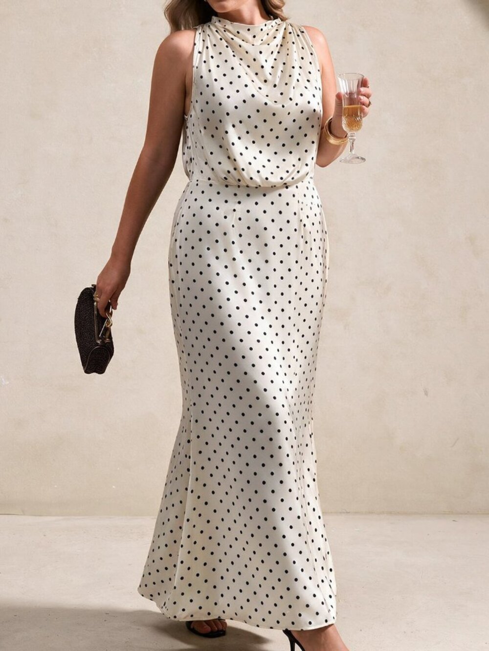 Multicolor Elegant Women's Plus Size Party Long Dress - Picture 7 of 7